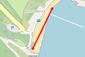 Map showing Port Soderick
