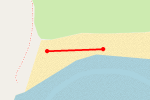 Map showing Burry Port Beach (West)