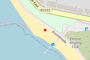 Map showing Lee-on-Solent - Elmore Car Park