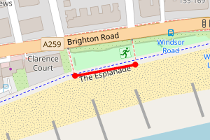 Map showing Windsor Lawns