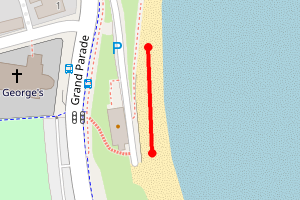 Map showing Tynemouth Longsands North