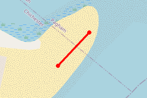 Map showing Church Norton Spit Northern Tip