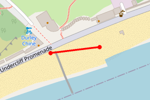 Map showing Chines (Harvester area)