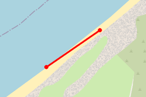 Map showing Nefyn Beach