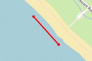 Map showing Ardrossan North Shore
