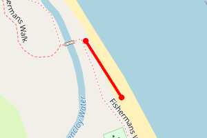 Map showing TAP (SIF) Brodick Beach