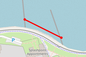 Map showing Rhyl East (Splash Point)