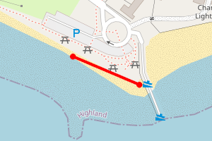 Map showing Chanonry Point, western side