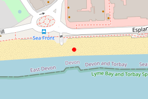 Map showing Seaton, Devon