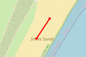 Map showing Strete Gate (Slapton Sands)