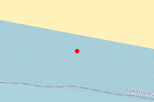 A map showing the Galloways, Lydd Ranges beach stretch plotted on it