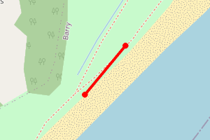 Map showing Porthkerry Country Park - Pebble Beach