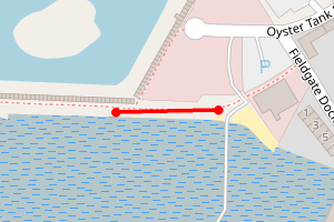 Map showing Brightlingsea Beach