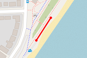 Map showing Bridlington North beach