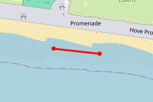 Map showing Sea Cadets - Hove Lagoon