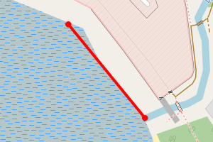 Map showing Iron Mill Bay West (Military Side)