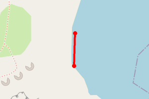 Map showing Inchcolm Island South Beach