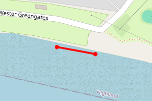 Map showing Fortrose Beach
