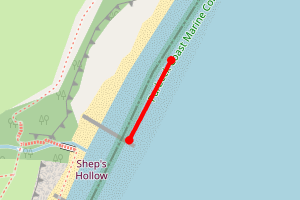 Map showing Swanage, North Beach