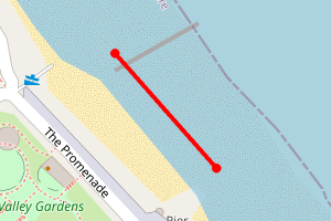 Map showing Withernsea, pier towers