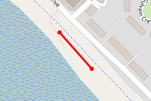 Map showing Caol Beach