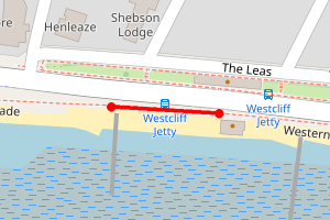 Map showing Chalkwell esplanade