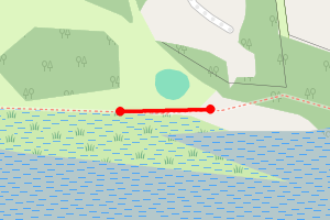 Map showing Alnesbourne Priory