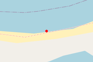 Map showing Sandness Beach, Sandness