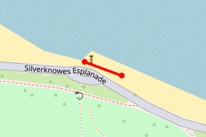 Map showing Cramond from Fish Stone