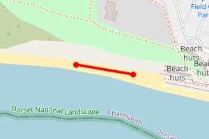 Map showing Charmouth West