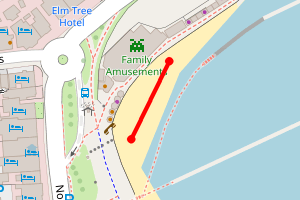 Map showing Llandudno Pier