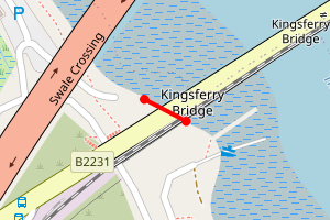 Map showing Under Kings Ferry Bridge
