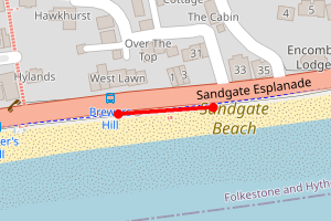 Map showing Sandgate