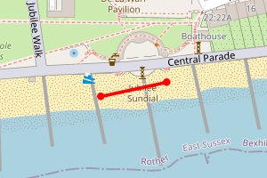 Map showing Bexhill