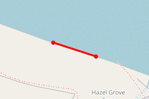 Map showing Hazlegrove beach Saltburn to Marske
