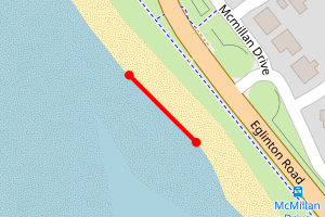 Map showing Ardrossan North - McMillan Drive