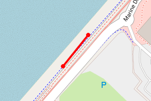 Map showing Princes Park (Southport Beach)