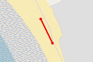 Map showing Burnham Beach
