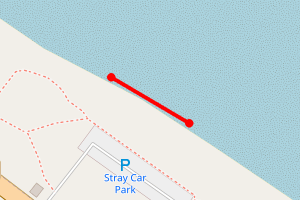 Map showing Marske Beach North