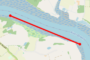 Map showing Pin Mill