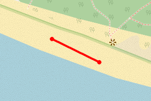 Map showing Llanddwyn