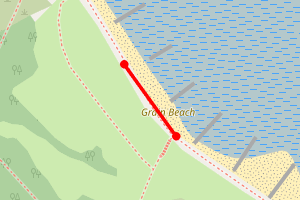 Map showing Grain Beach North