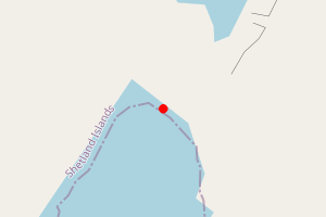 Map showing Culswick Beach, Culswick