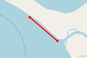 Map showing Urafirth beach, Urafirth (2)