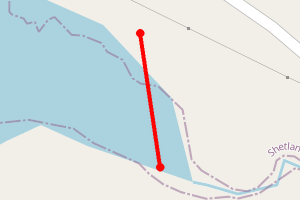 Map showing Scutta Voe, Gruting