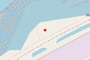 A map showing the Bradwell Power Station East beach stretch plotted on it