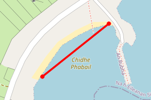 Map showing Bayble beach