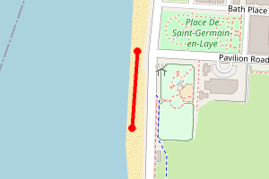 Map showing Ayr Beach - opposite the Beach Park