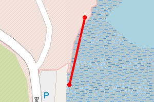 Map showing Beachley Point - Beach