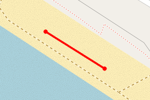 Map showing Black Rock Sands - end nearest to Graig Ddu